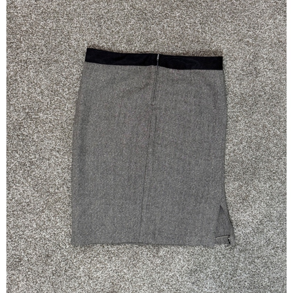 Vintage Strawberry Career Herringbone Pencil Skirt Wool Blend Large Made in USA